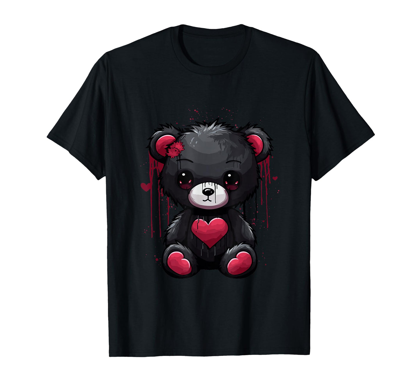 Emo Teddy Bear Goth Bear Creepy Teddy Bear T-Shirt