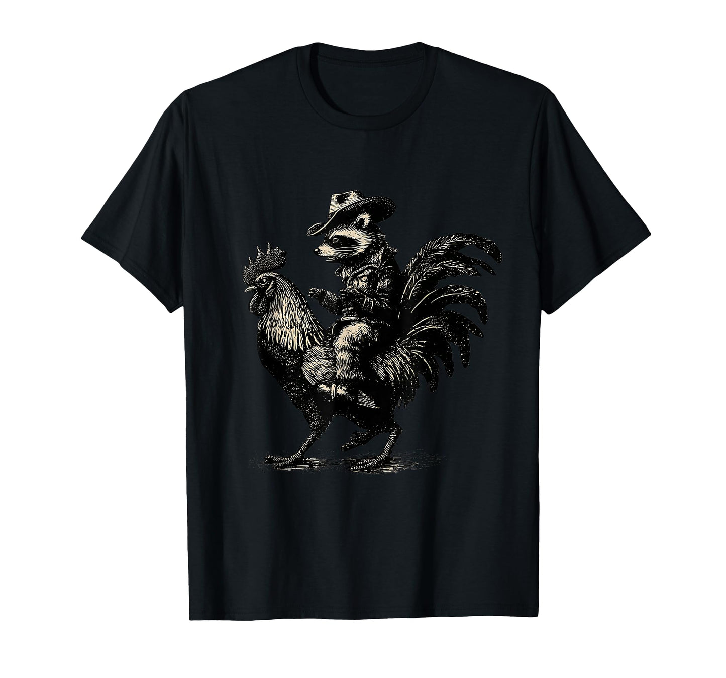 Country Cowboy Raccoon Trash Panda Cowgirl Western Texax T-Shirt