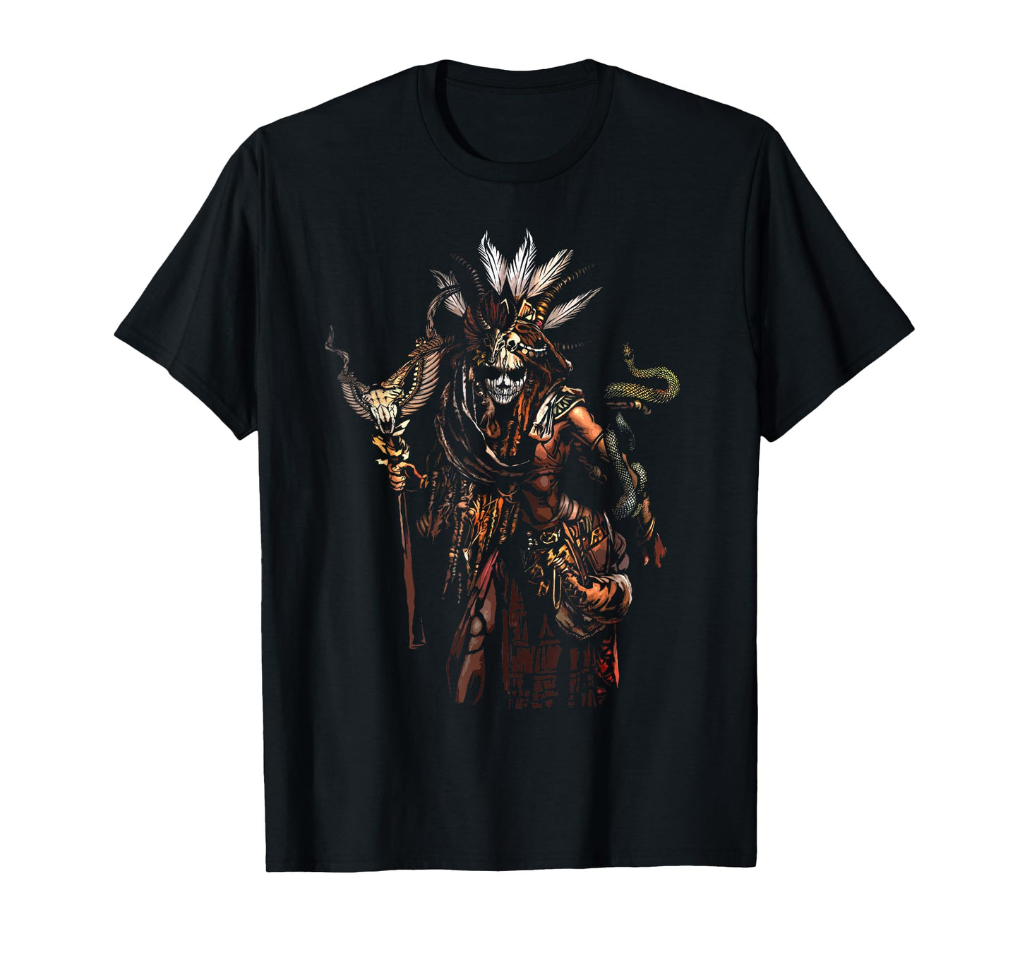 Voodoo Queen Witch Doctor skulls Horror Occult Halloween T-Shirt