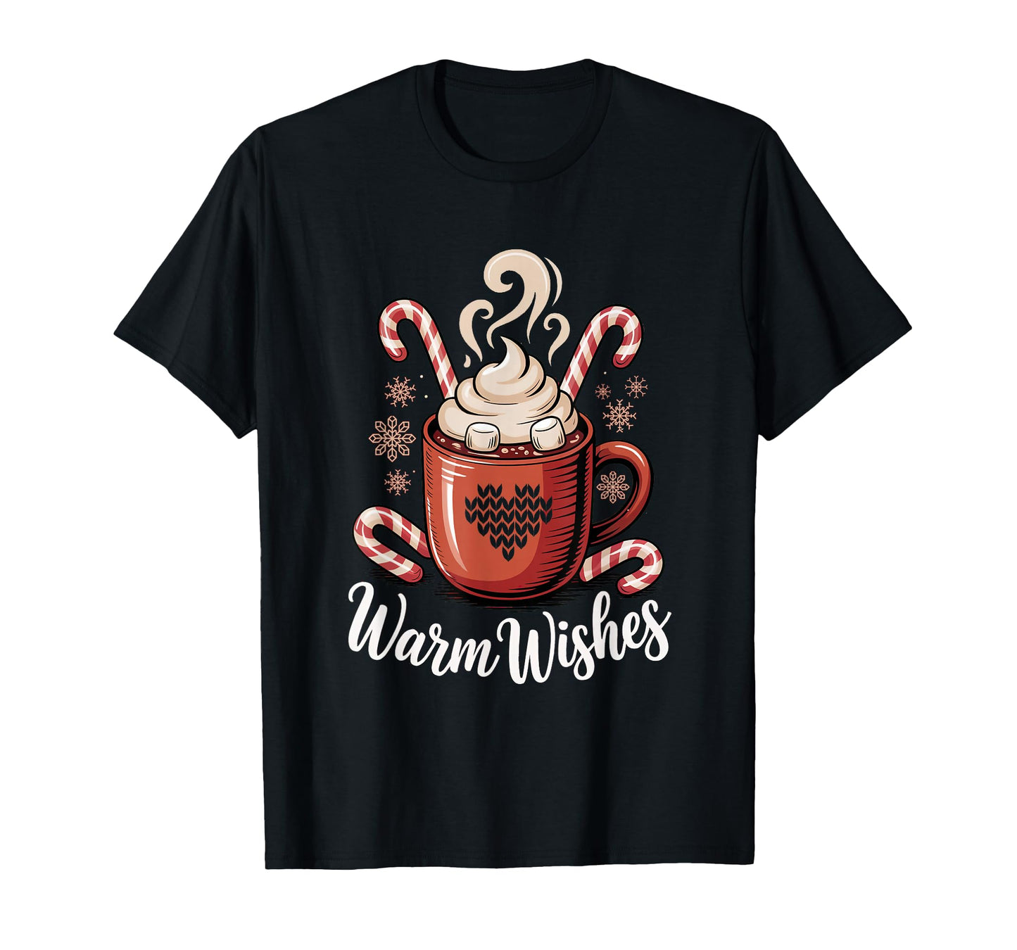 Hot Cocoa Warm Wishes Cozy Christmas Candy Hot Chocolate T-Shirt