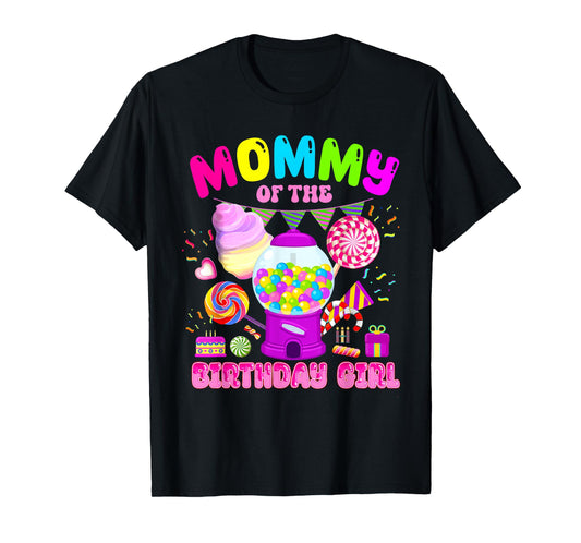Mommy Of The Birthday Girl Mom Candy Crew Candy Land Kids T-Shirt