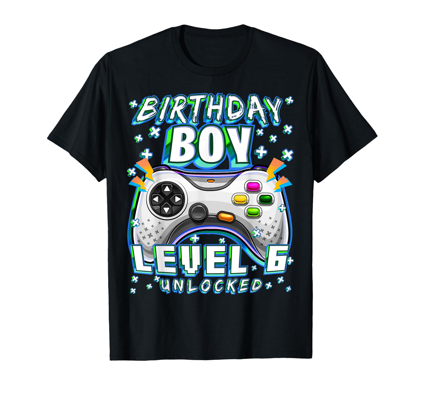 Level 6 Unlocked Video Game 6th Birthday Gamer Boys T-Shirt