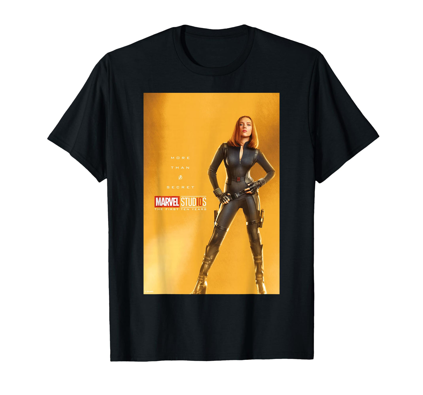 Marvel Studios 10 Years Black Widow Poster Graphic T-Shirt