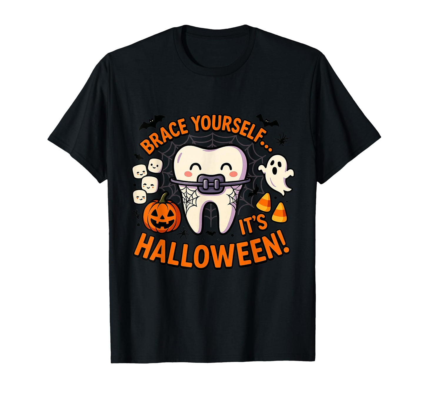 Brace Yourself Funny Tooth Halloween Costume Men Women Kids T-Shirt