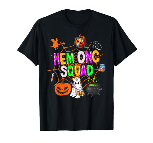 Hem Onc Squad Nurse Halloween Ghost PEDS Hematology Oncology T-Shirt