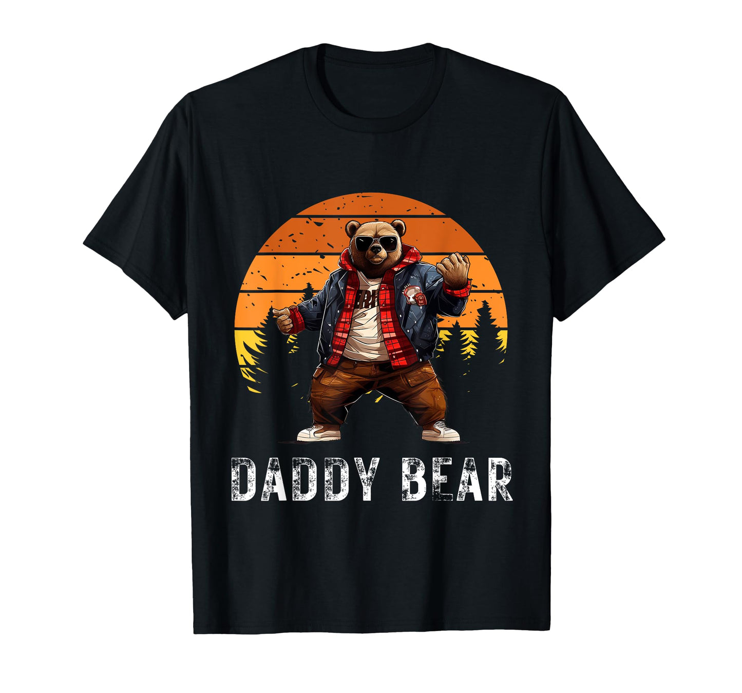 Daddy Bear Papa Bear Best Idea Fathers Day Retro Cozy Humor T-Shirt