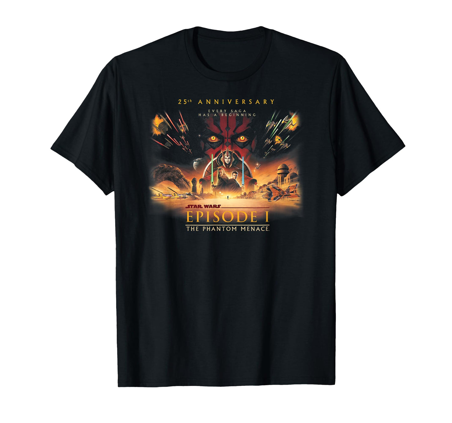 Star Wars 25th Anniversary Phantom Menace Episode I Poster T-Shirt