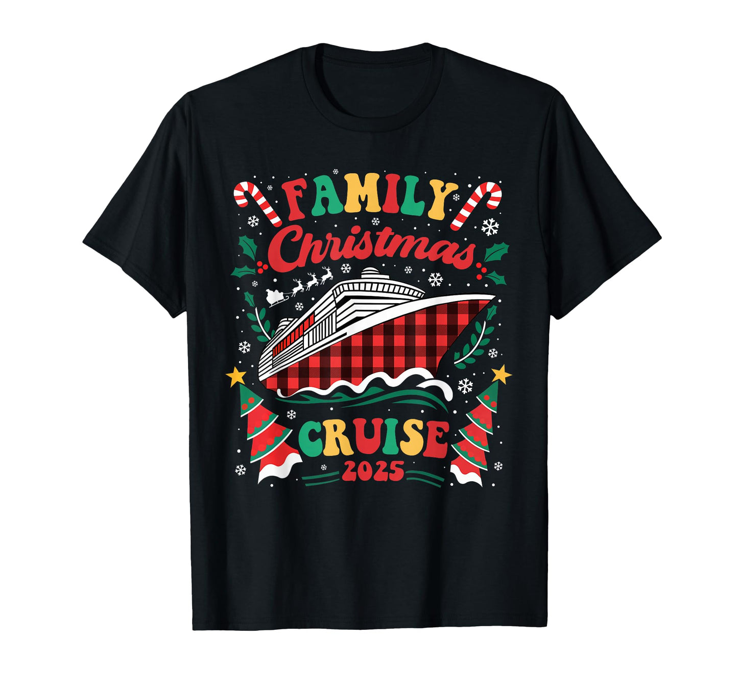 Family Christmas Cruise 2025 Family Matching Merry Christmas T-Shirt
