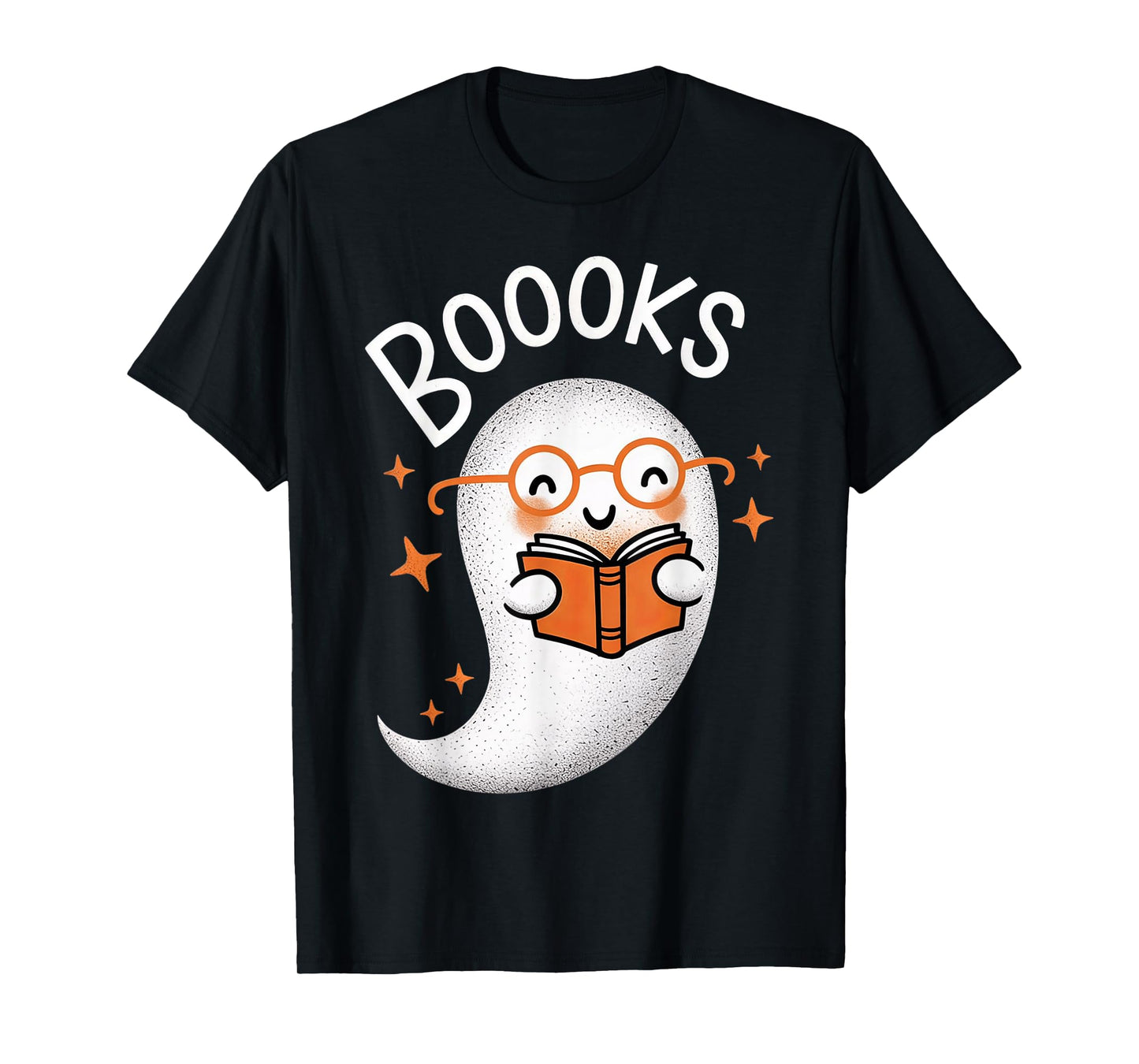 Booooks Ghost Halloween Teacher Book Library Reading T-Shirt