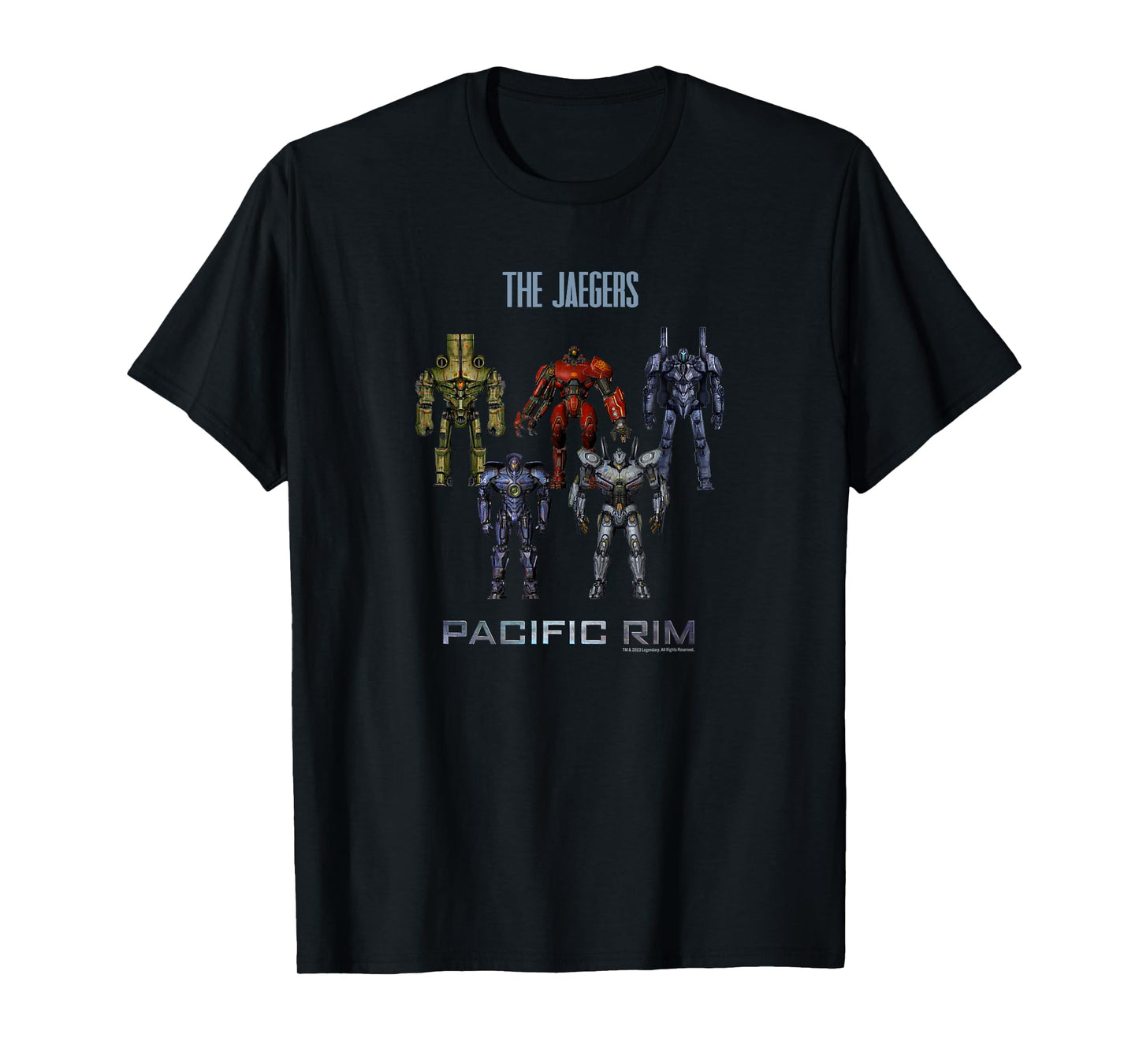 Legendary Pacific Rim Jaeger Robots T-Shirt - Officially Licensed T-Shirt, Small, Black