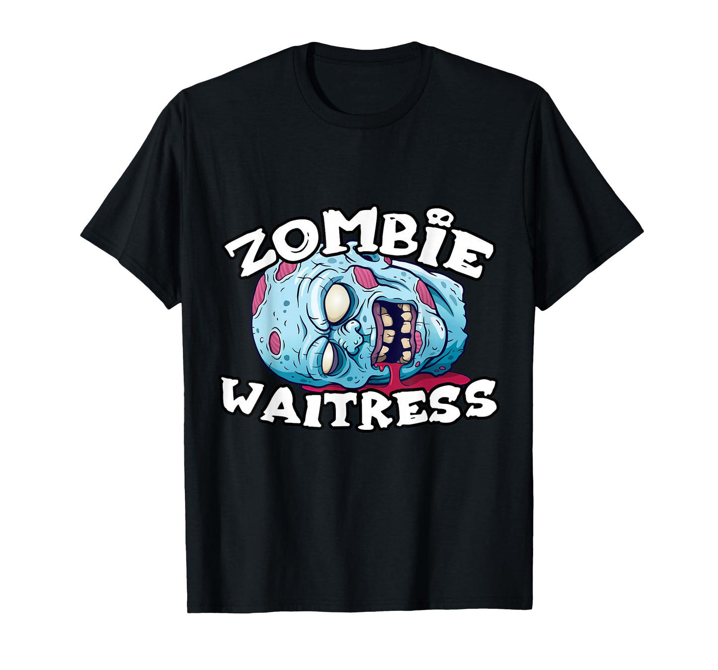 Zombie Waitress T-Shirt Halloween Simple Costume Waitress' T-Shirt