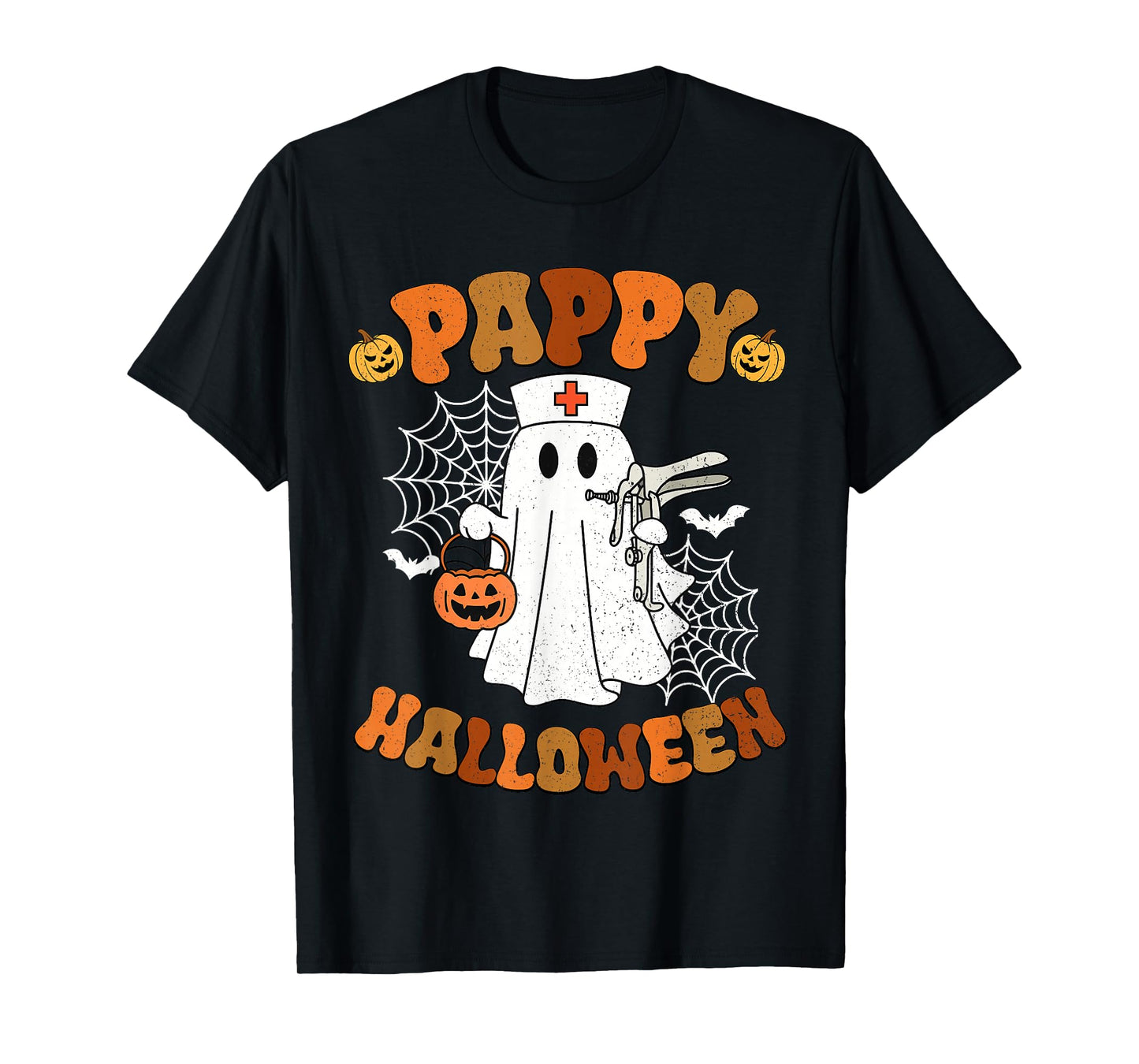 Pappy Halloween Ghost with Speculum OB Nursing Department T-Shirt