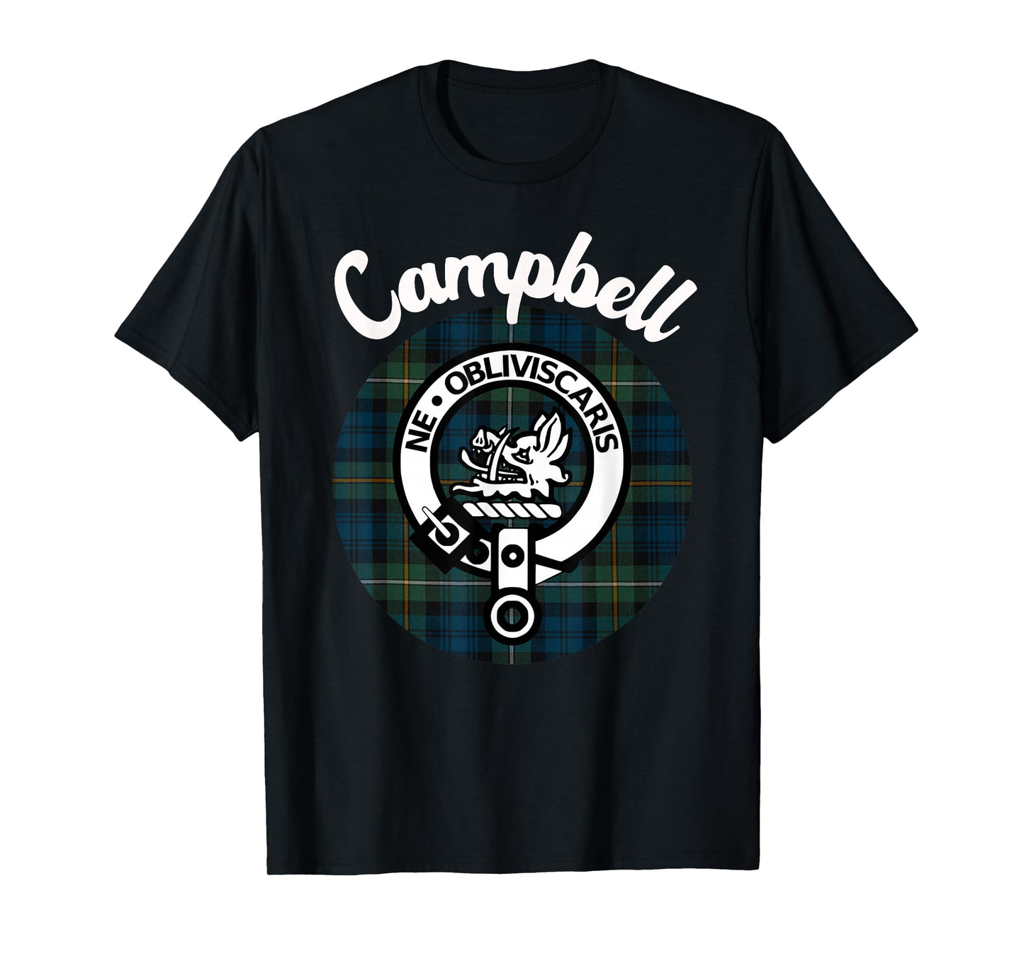 Campbell Clan Scottish Name Coat Of Arms Tartan T-Shirt