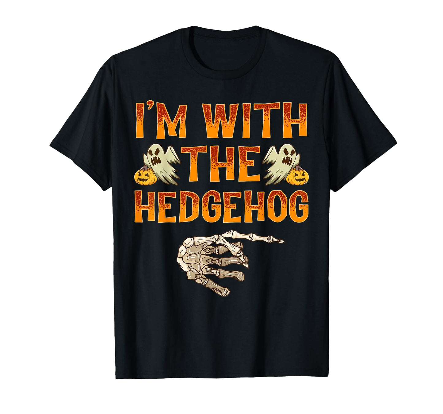 I'm With The Hedgehog Costume Funny Halloween Couple T-Shirt