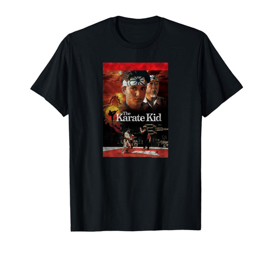 The Karate Kid Movie Poster Distressed Vintage Movie T-Shirt
