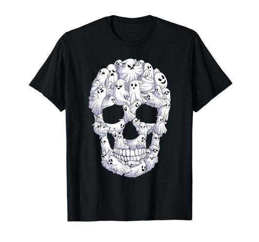 Skull Boo Ghost Funny boo ghosts Halloween costume men women T-Shirt