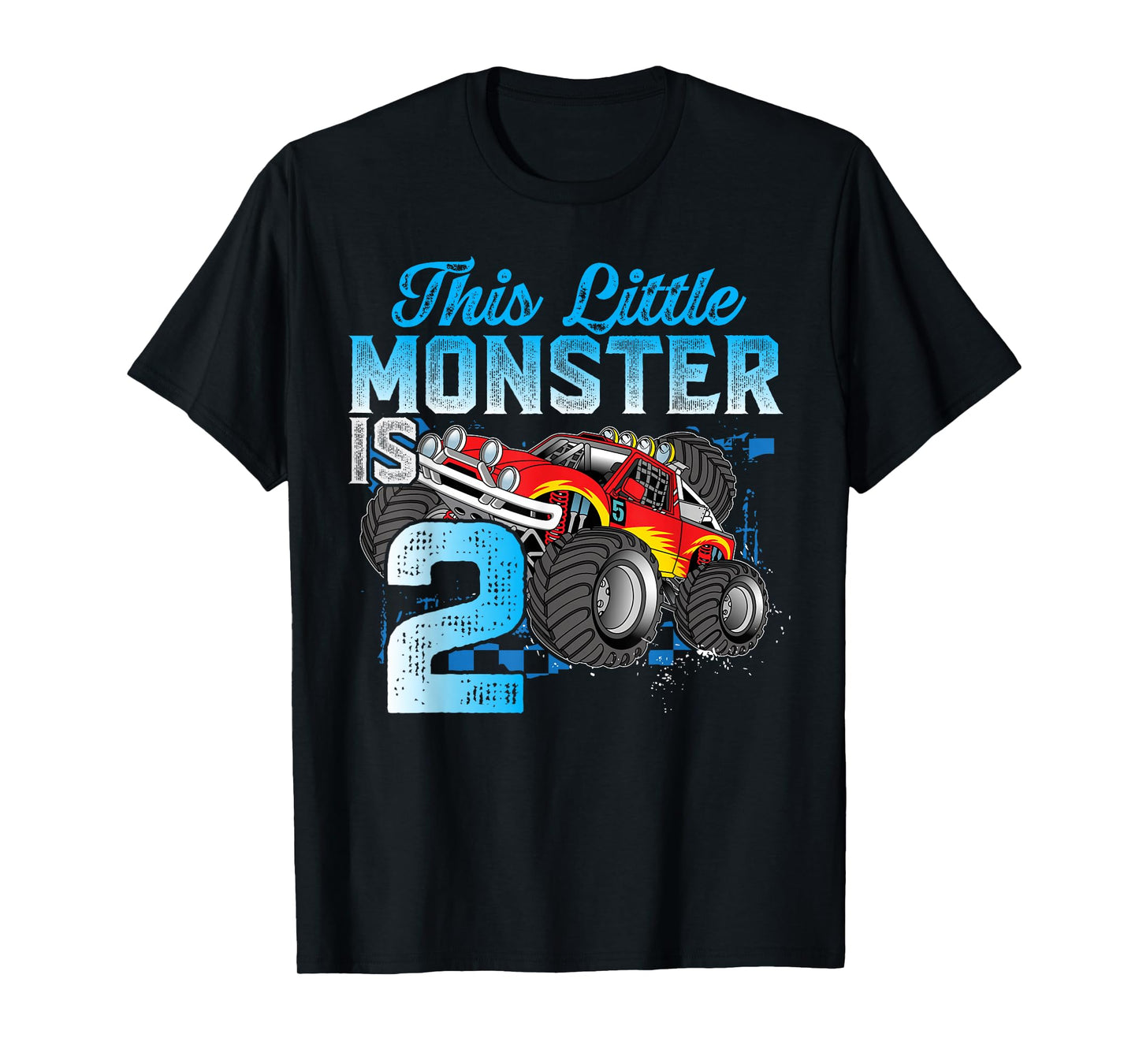 Birthday 2 Years Old Kid Monster Truck 2nd B-day Funny T-Shirt