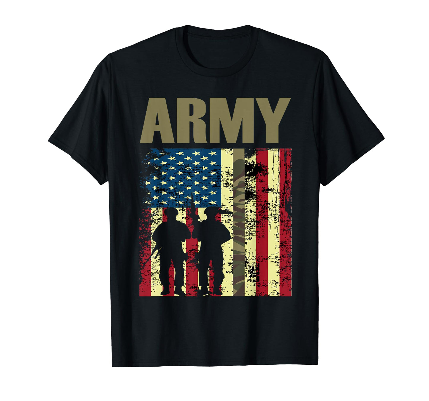 American Flag Camo Us Army 4th of July USA Military Merica T-Shirt