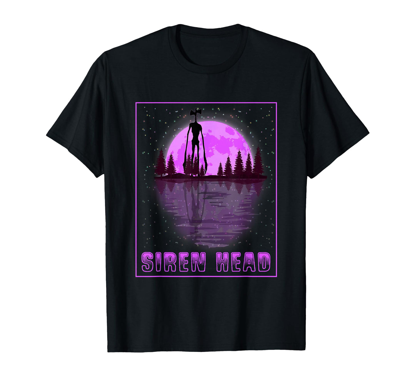 Siren Head and a Purple Full Moon T-Shirt