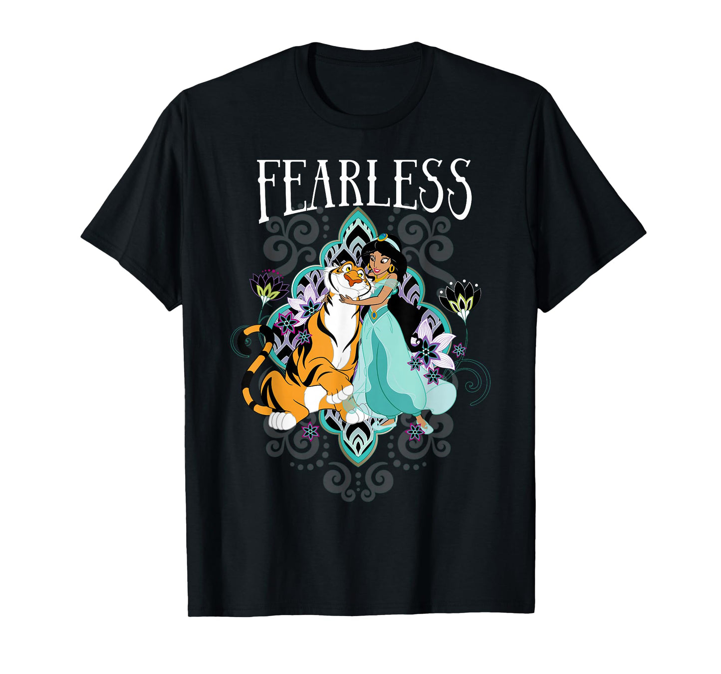 Disney Aladdin Jasmine and Rajah Fearless T-Shirt Small