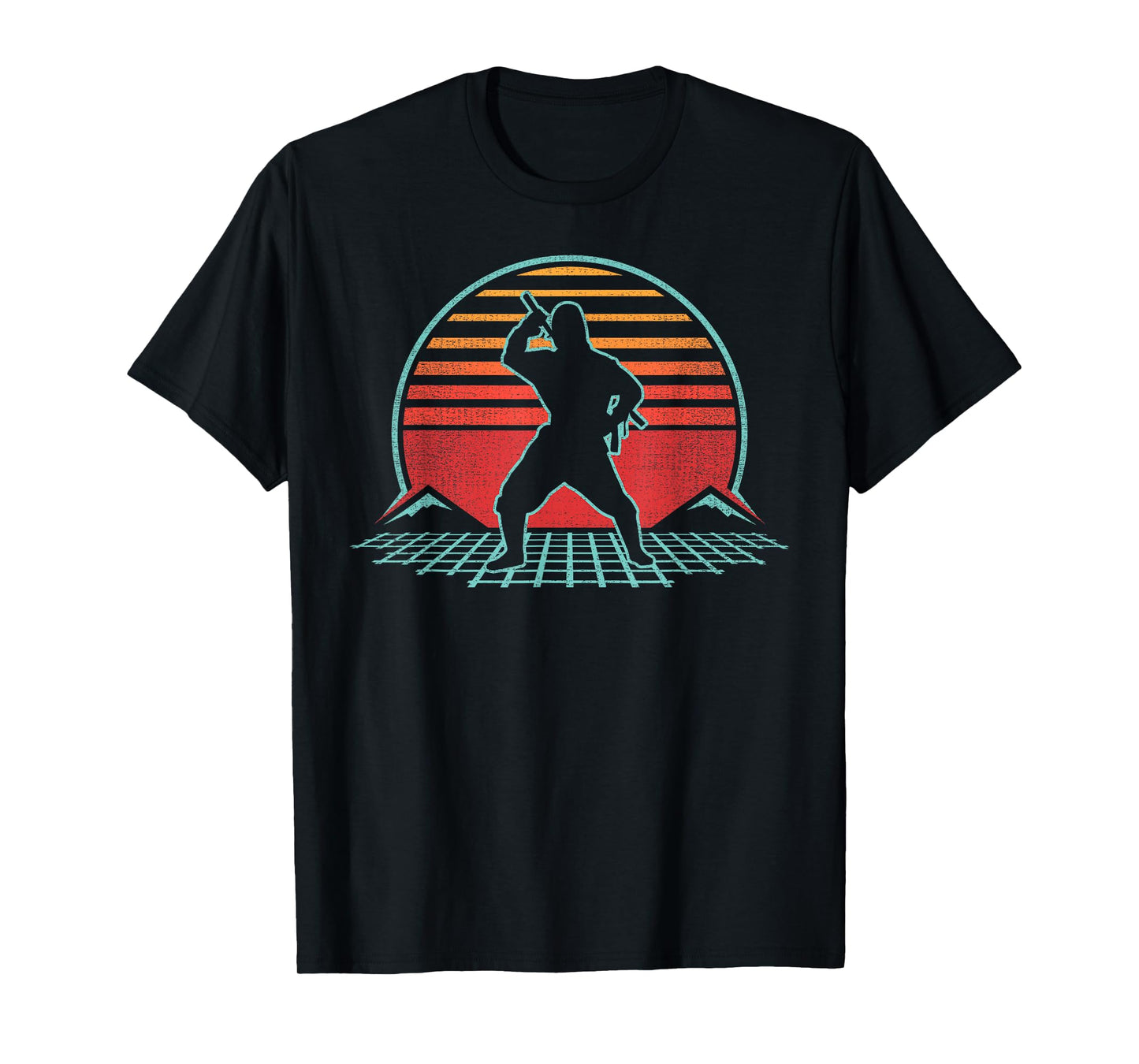 Ninja Shinobi Ninjutsu Warrior Retro Vintage 80s Style Gift T-Shirt
