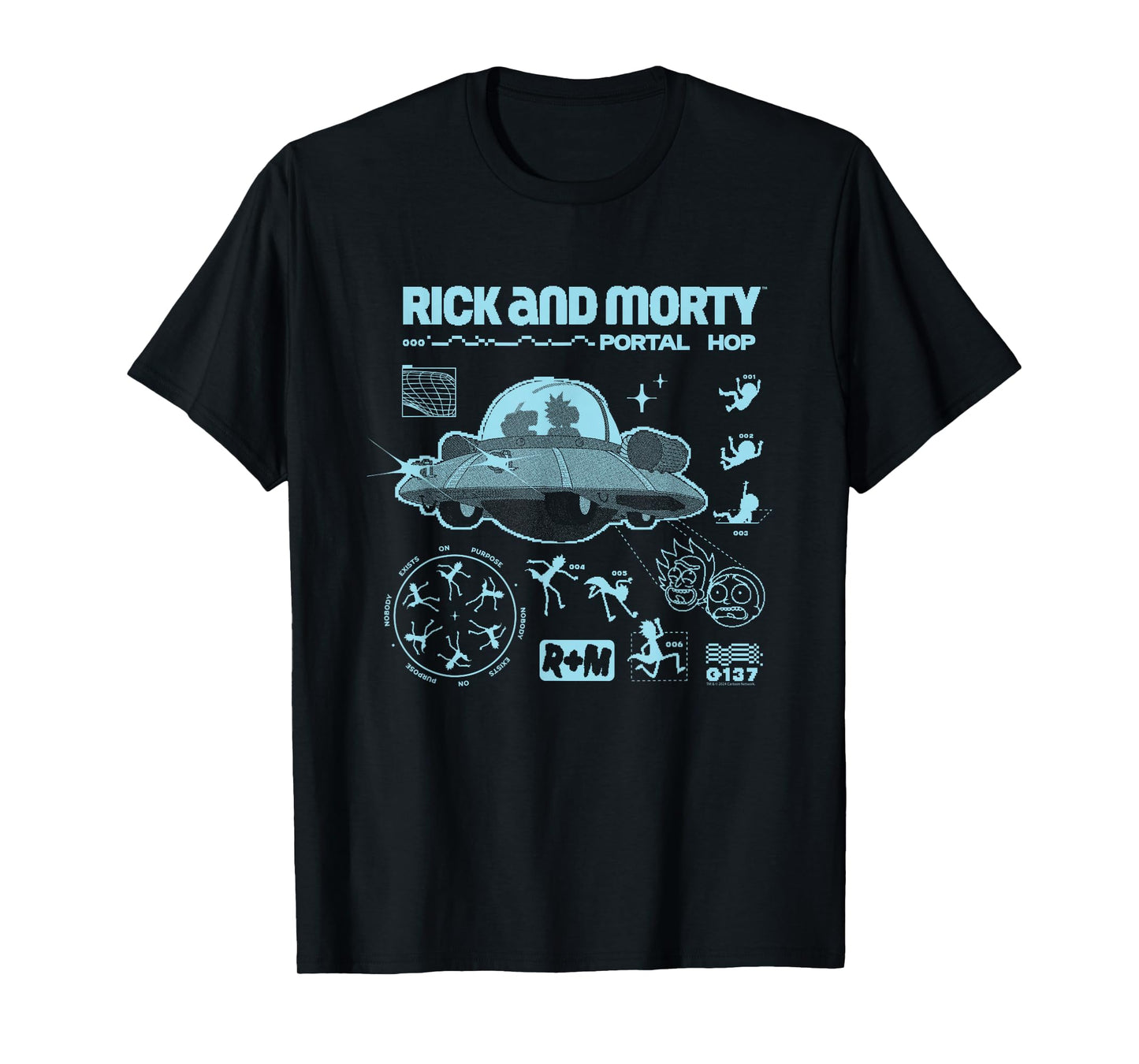 Rick and Morty Space Ship Alien Portal Hop T-Shirt