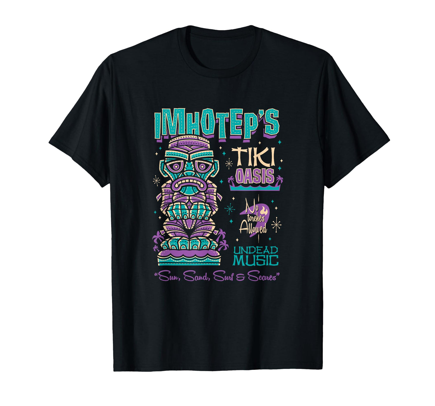 The Mummy Creepy Cute Tiki Lounge - Vacation Surf Monster T-Shirt
