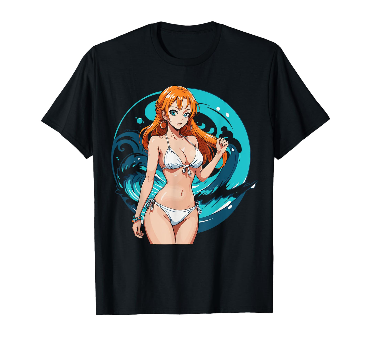 Sexy Waifu Beach Anime Girl Japanese T-Shirt
