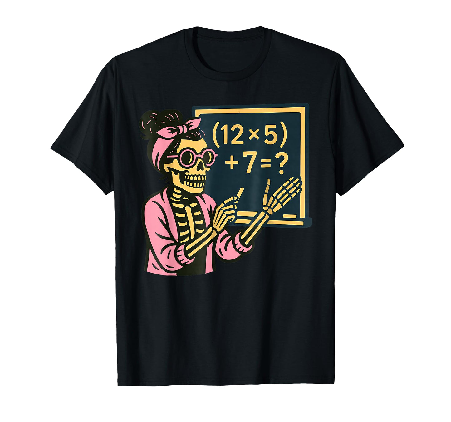 Halloween Teacher Six Seven Meme 6 7 Skeleton Spooky Costume T-Shirt