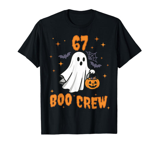 67 Halloween Ghost Boo Crew Matching Funny Brainrot Kids T-Shirt