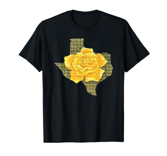 Awesome Yellow Rose Of Texas Pattern Flower T-Shirt T-Shirt