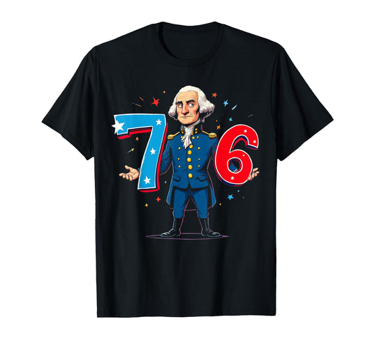 6-7 7-6 George Washington Seven Six Teacher American 67 Kids T-Shirt
