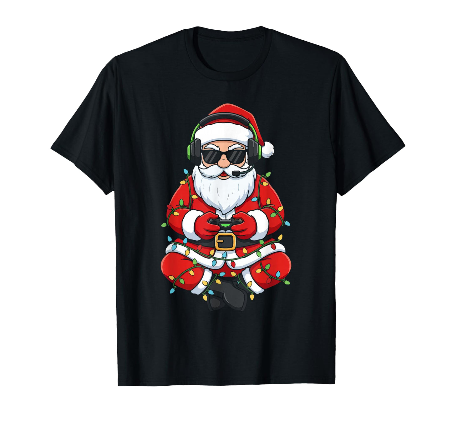 Merry Christmas Gamer Santa Funny Play Game Boys Men Xmas T-Shirt
