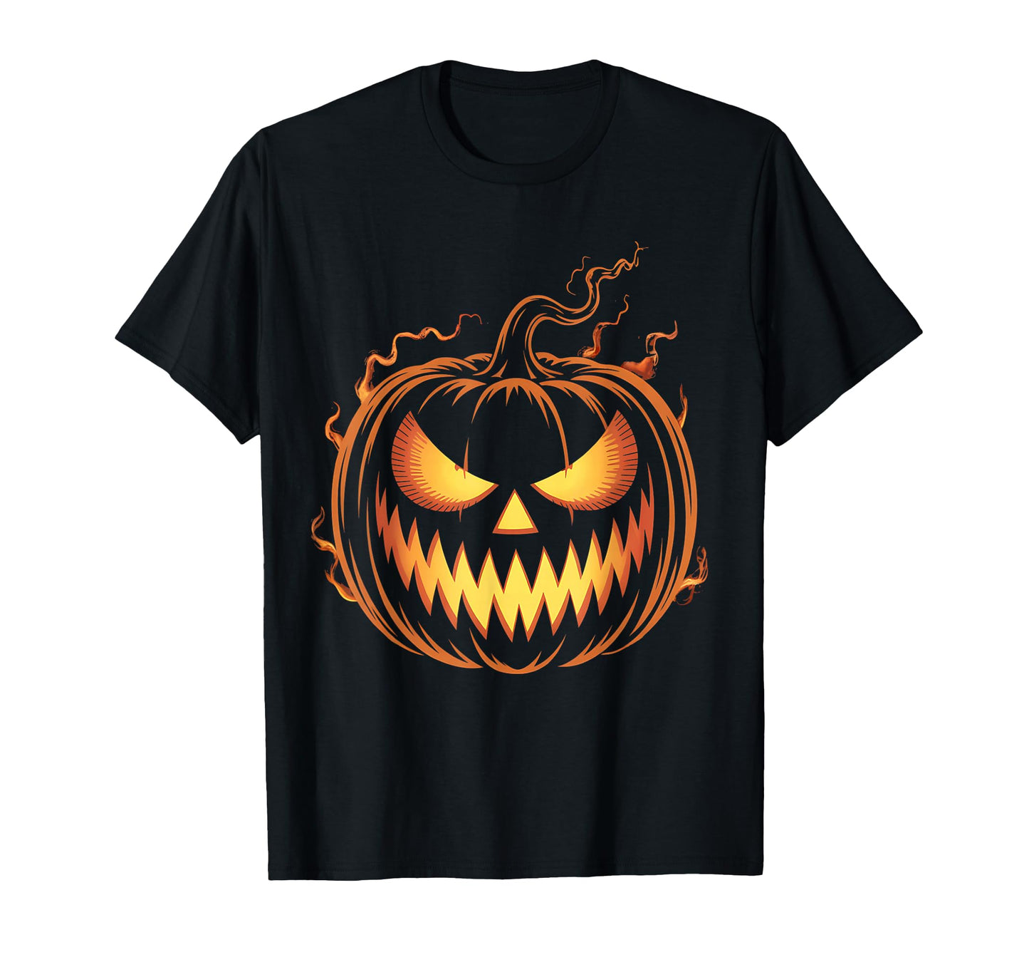 Scary Carved Pumpkin Face Jack O Lantern Halloween Costume T-Shirt