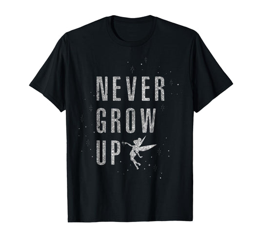 Disney Peter Pan Tinker Bell Never Grow Up Sparkle T-Shirt T-Shirt