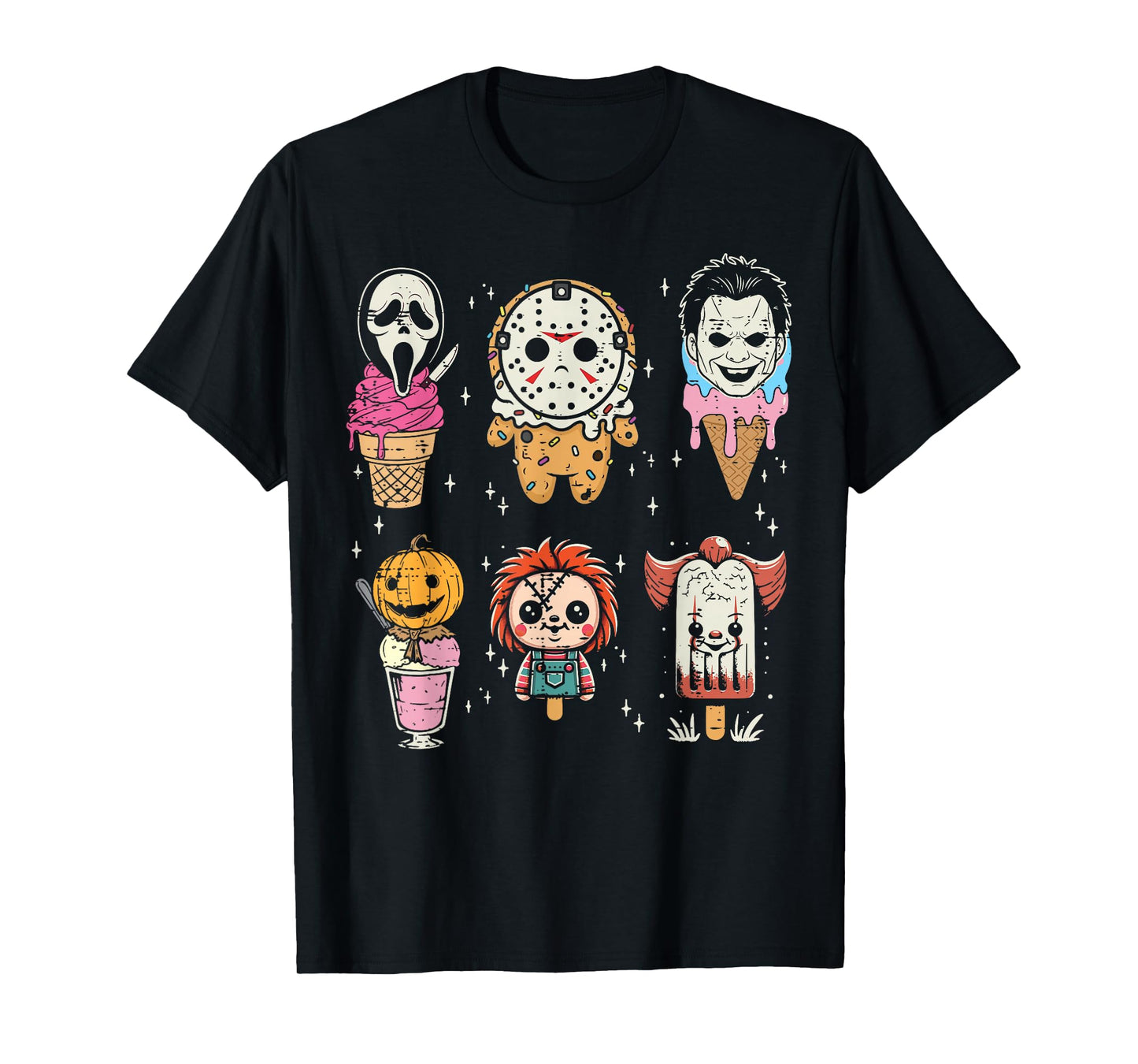 Halloween Desserts Ice Cream Cute Costume Kids Men Women T-Shirt