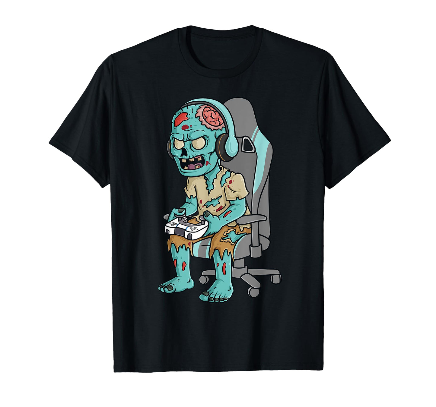 Gamer Halloween Zombie Scary Gaming Boys Kids Teen T-Shirt