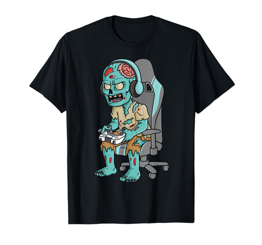 Gamer Halloween Zombie Scary Gaming Boys Kids Teen T-Shirt