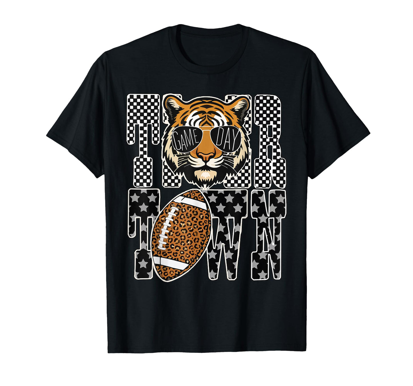Tiger Town Leopard Football Game Day For Men T-Shirt