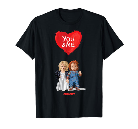 Chucky & Tiffany Blood Red Balloon T-Shirt