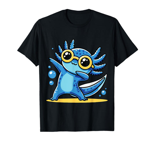 Dabbing Axolotl Kawaii Anime Funny Women Men Kids T-Shirt