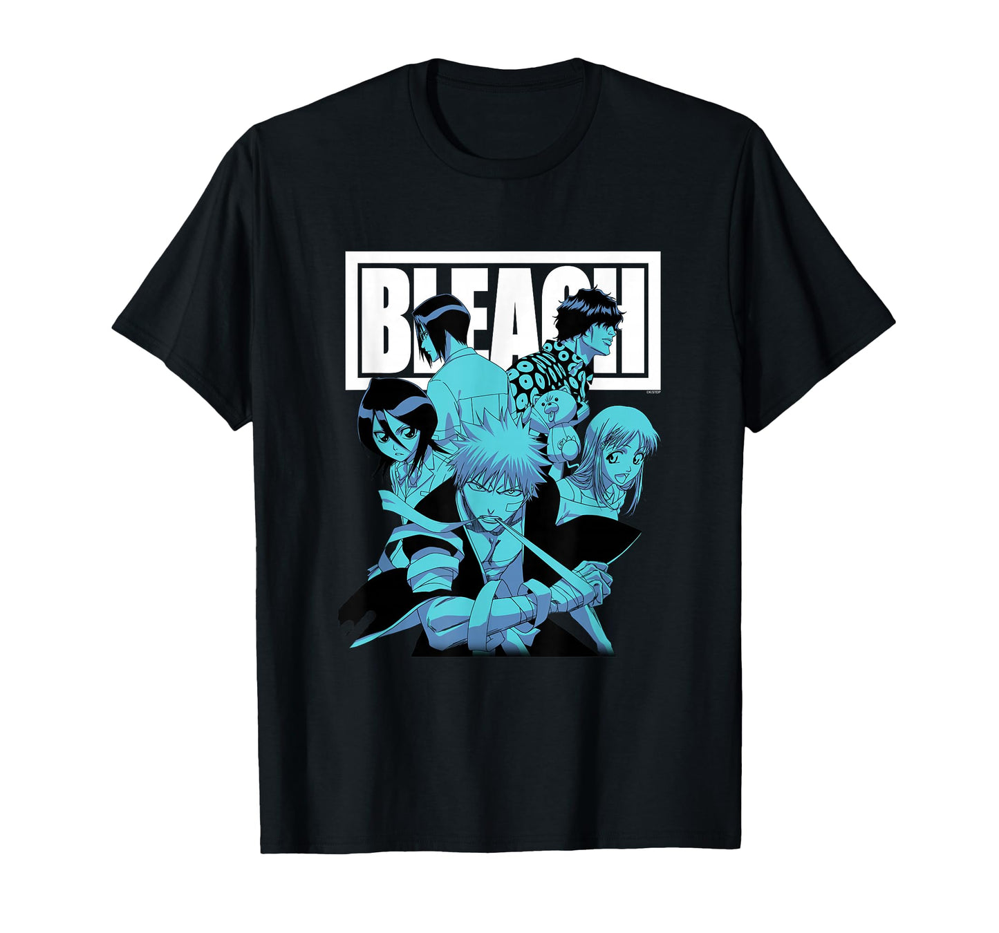 Bleach Characters with Block Logo Anime T-Shirt