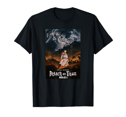Attack on Titan Season 4 Key Art with Show Logo Anime T-Shirt