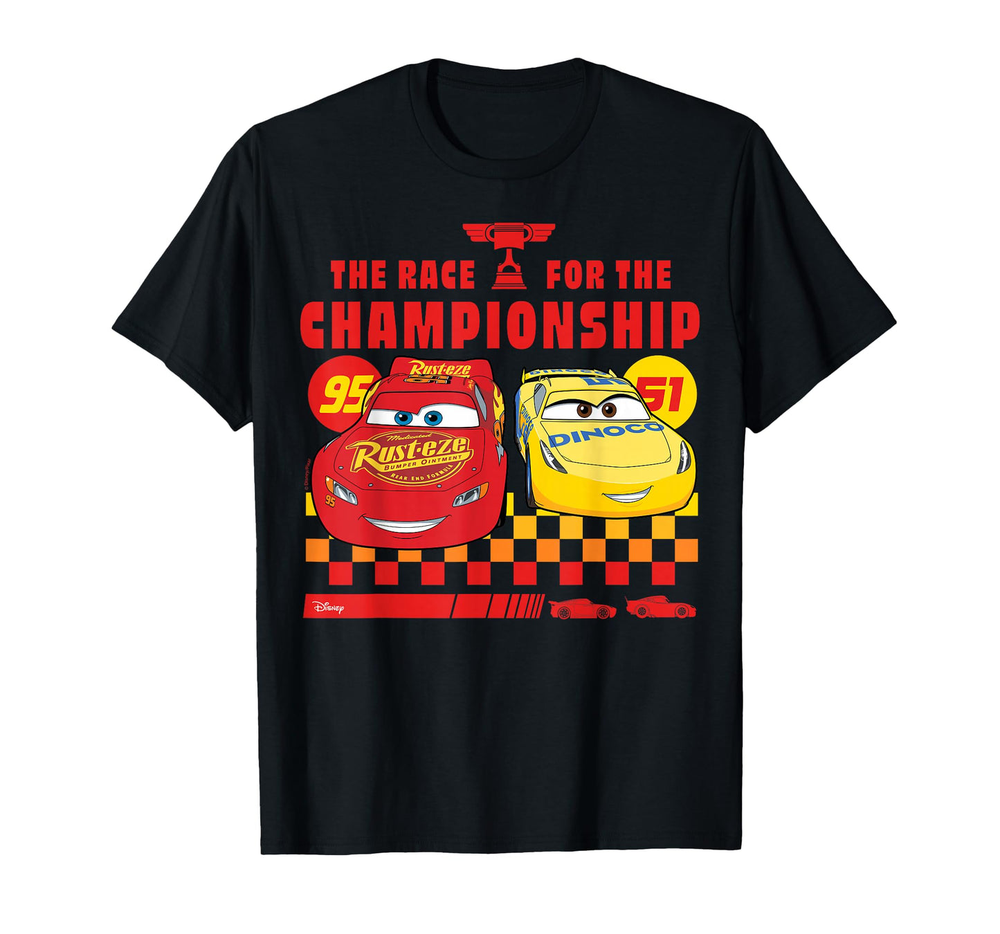 Disney Pixar Cars - Lightning And Cruz Race For Championship T-Shirt
