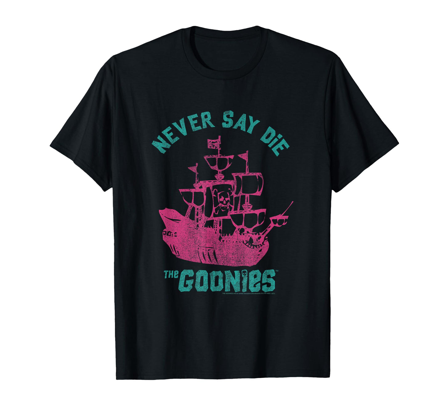 The Goonies Pastel Pirate Ship and Logo Movie T-Shirt