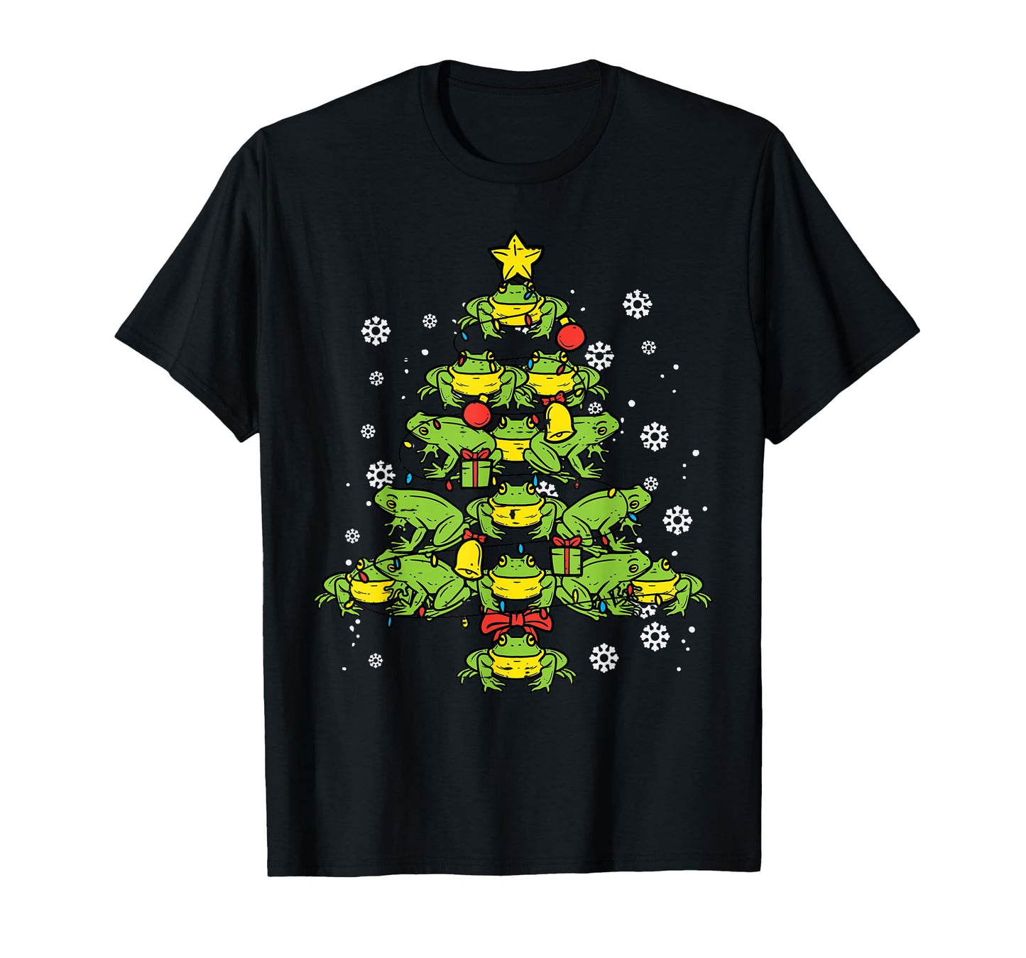 Frogs Christmas Tree Animal Xmas Women Men Kids T-Shirt