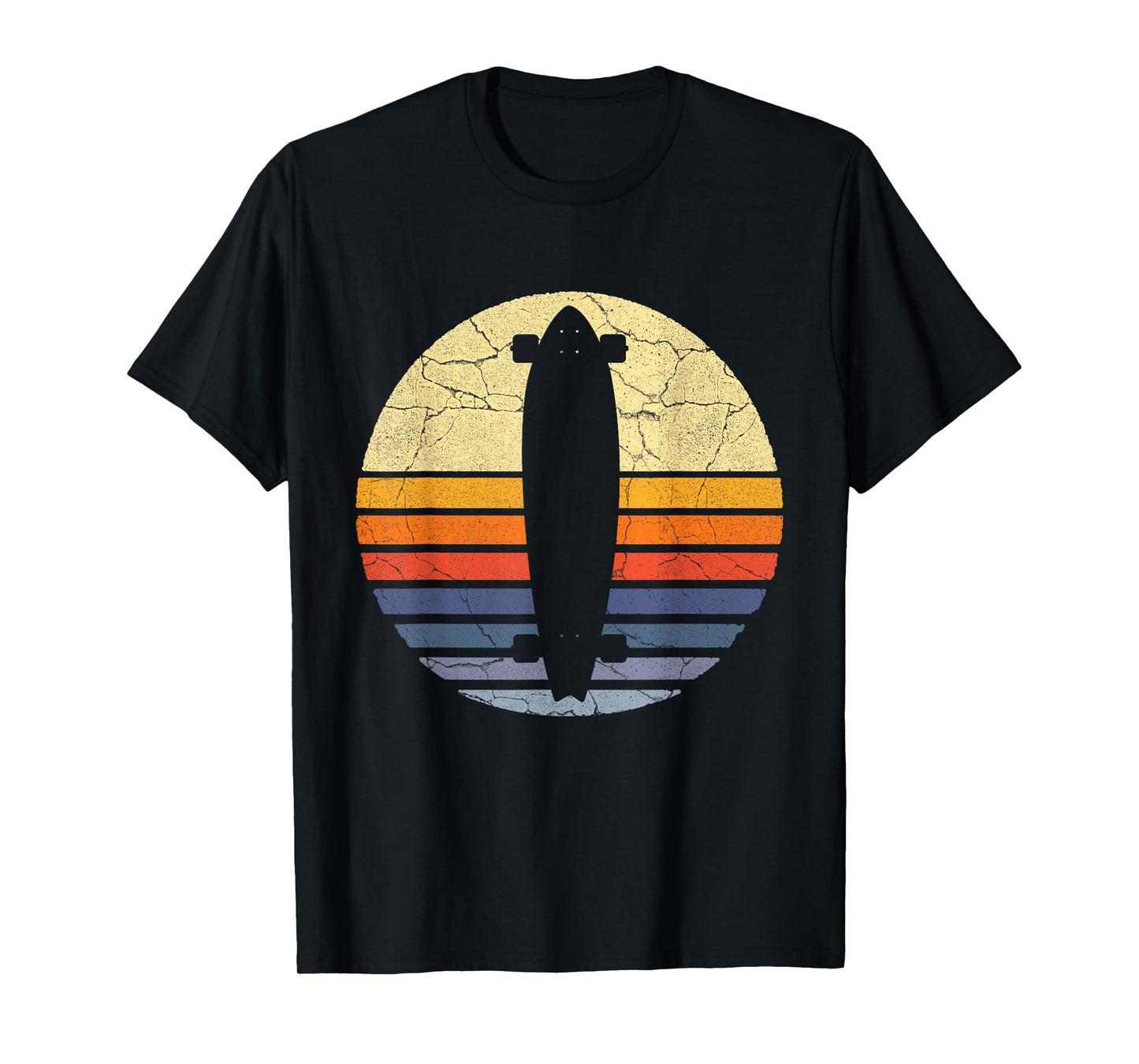 Distressed Longboard Longboarding Lovers & Longboarder Gift T-Shirt