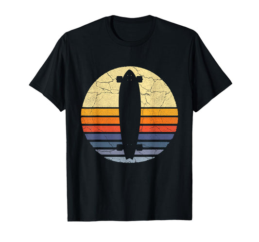 Distressed Longboard Longboarding Lovers & Longboarder Gift T-Shirt