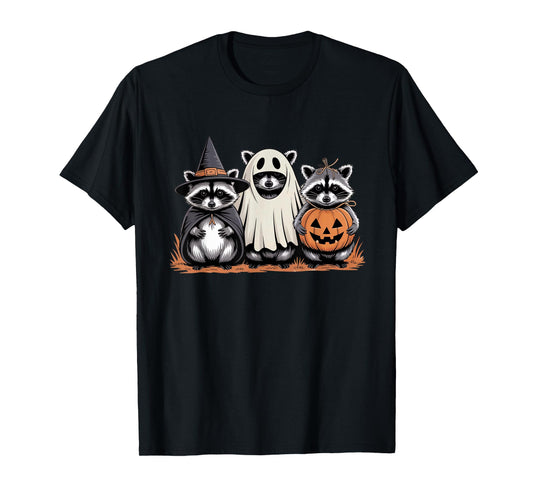 Raccoon Halloween Trio Costumes for Adult T-Shirt
