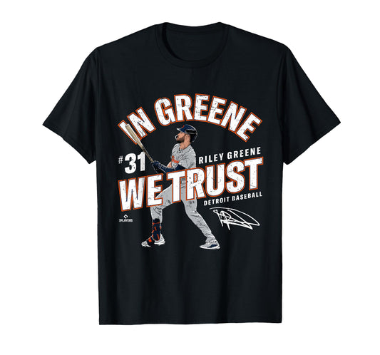 In Greene We Trust Riley Greene Detroit Baseball MLBPA T-Shirt